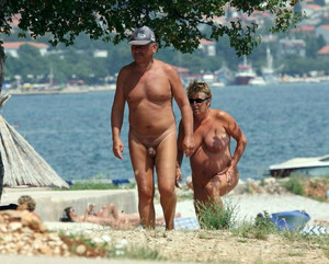 Nude mature women and mens at the resort