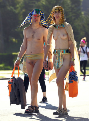 Mature couples nudists in public..